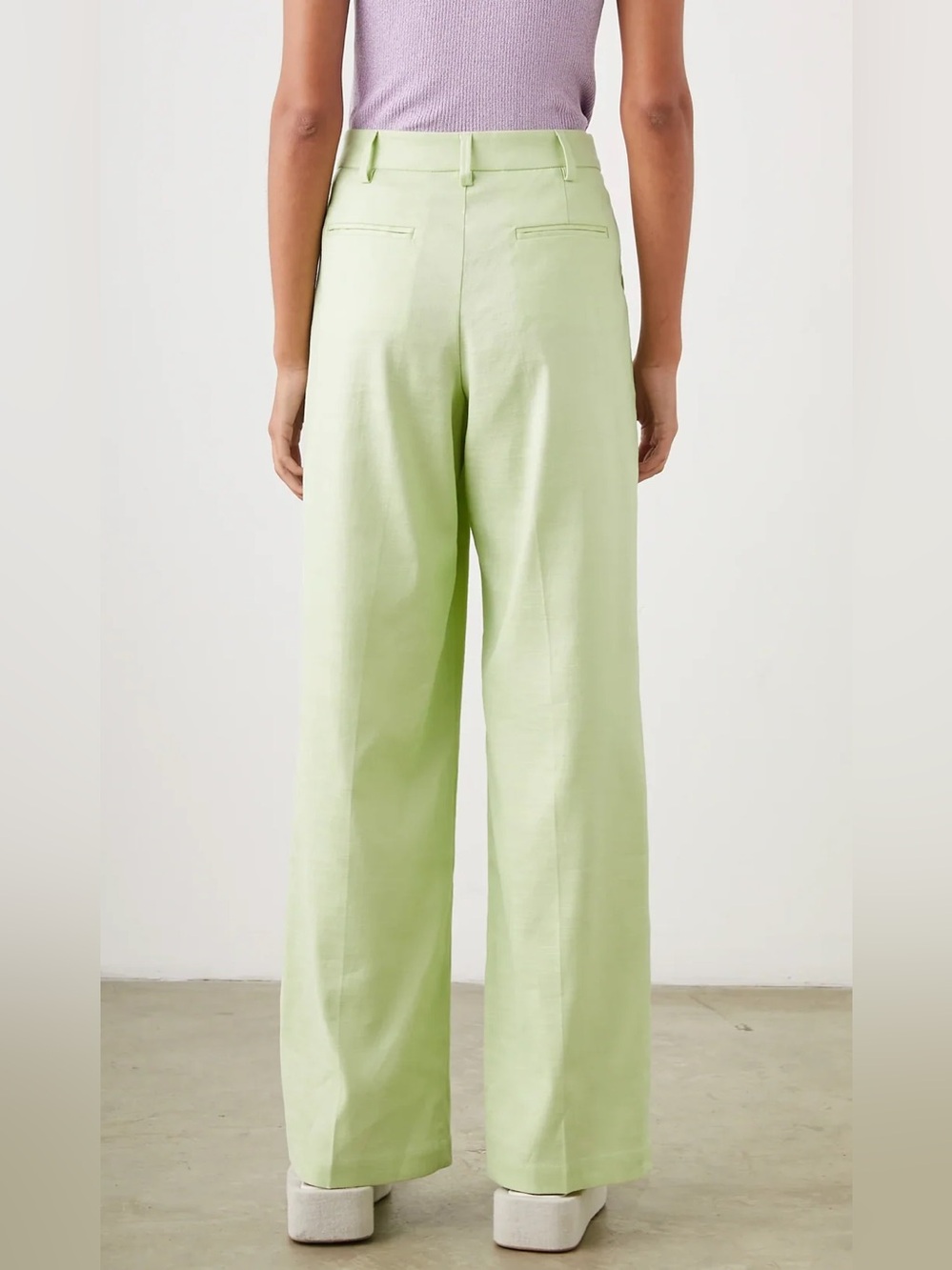 Rails Size 10 Marnie Linen Blend Dress Pant in Apple
